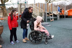 Kid in wheelchair on playground