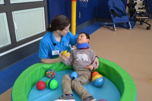 Student having therapeutic recreation time
