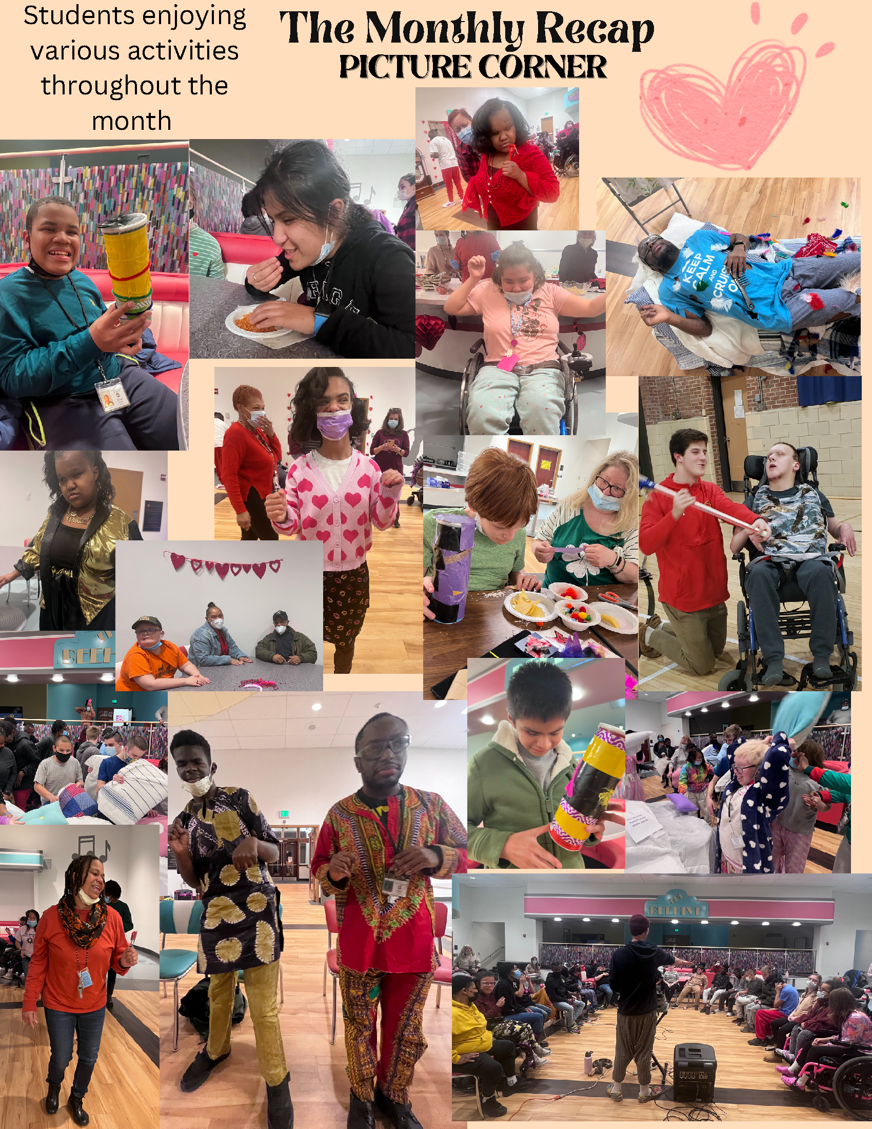 a collage of photos of people and children.