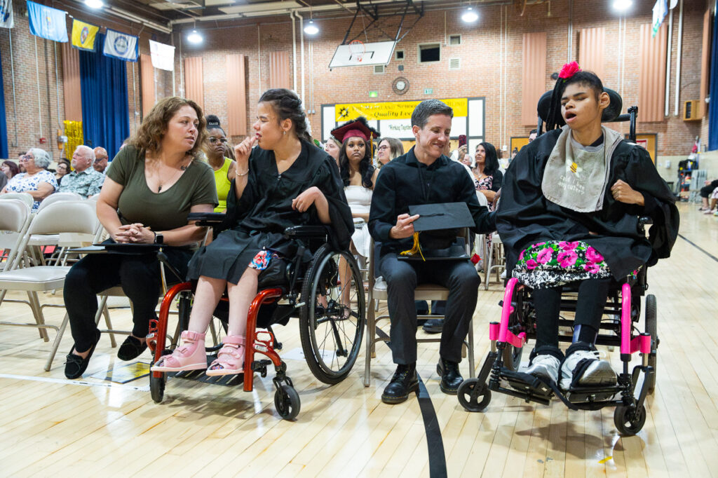 At The Maryland School for the Blind, we celebrated an inspiring moment at our recent graduation ceremony held in the gymnasium. In the front row, two accomplished young womenâboth MSB graduatesâsat proudly in their wheelchairs, wearing caps and gowns. Beside them were their families and friends, sharing in the excitement of this meaningful milestone. Behind them, a supportive audience of fellow students, staff, and loved ones joined together to honor our graduatesâ achievementsâan unforgettable highlight to share in the 2025 Summer Newsletter.